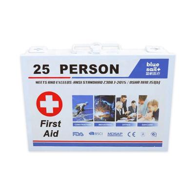 China Travel Hotel Home Office Case Price Medical First Aid Kit White Metal Devices Hard Essential First Aid Box Cheap Waterproof Iron for sale