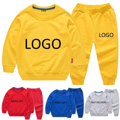 China 2022 Casual Kids Clothing Boy Tracksuit Embroidery Jogger Sets Plain Boys Kids Hoodie Sweatsuits And Sweatpants For Kids for sale