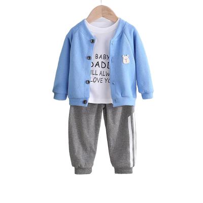 China 2020 new girls' fashion version three-piece set casual cotton Korean leisure tracksuit for sale