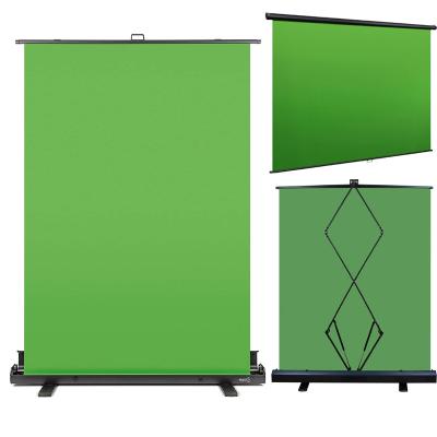 China Collapsible Background Background Color Green Auto Screen Lock Pull Down Photo Backdrop Studio Photography for sale