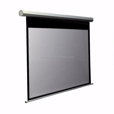 China 16:9 Electric Roll Up Electric Projection Screen Remote Control Beamer Lanwand 110V/220V for sale