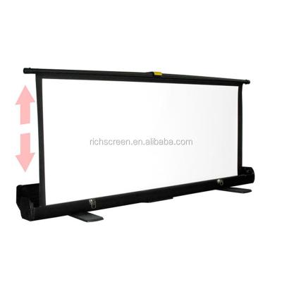 China Matte White Portable Floor Pull Up Projection Screen 100