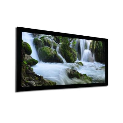 China Frame 221x 125 High Gain Silver Fixed Frame Projection Screen /projector Screen Fabric 100” (16:9) for sale