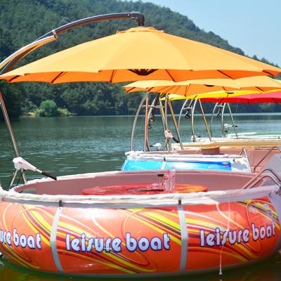 China Natural Boats Hot Selling BBQ Party Entertainment Waters Boat BBQ Grill Electric Floating Boat On Sale for sale