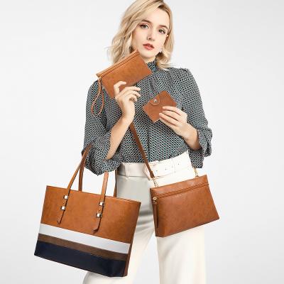 China Fashion factory wholesale 2021 fashion trend handbag four-piece large capacity simple diagonal shoulder bag for sale