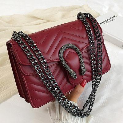 China Fashion 2020 new style purses and handbags women's fashion trend shoulder bag all-match embroidery thread chain bag for sale