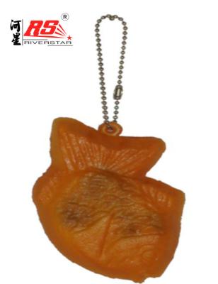 China Custom Slow Rising Japanese Simulated Taiyaki Squishy Fish Pancake Key Chain Squeeze Toy Mobile Cellphone Lanyard PU Soft Foam Bread for sale