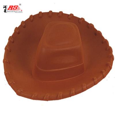 China Whole Character Brown Costume Western Country Style EVA Hat Soft Male And Female Cosplay Party Props Head Cowboy Foam Hat Custom Made for sale