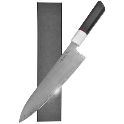 China Sustainable OEM 9Cr18Mov Kitchen Slicing Knife Stainless Steel Chef Knife With Handle Group Of Ten for sale