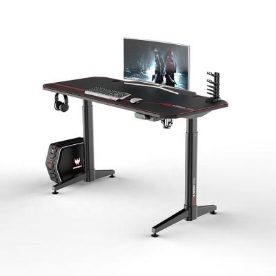 China Custom Foldable Space Saver Student Gaming Computer Office Desk Writing Computer Desk Table with Shelves for sale