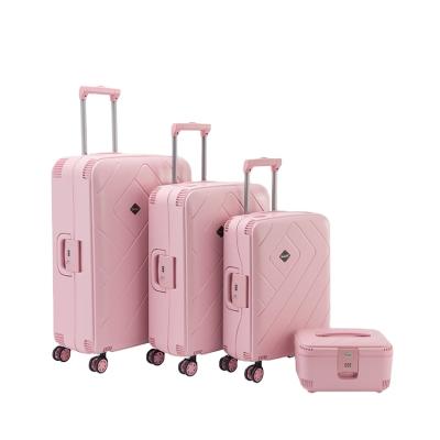 China Pink Travel BUBULE PP Luggage Set Hot Pink Suitcases Luggage Bottom Travel Bags Travel for sale