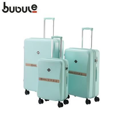 China Popular BUBULE Travel Style PP Luggage Bottom Bag Set 3PCS PP Travel Trolley Suitcase Set for sale