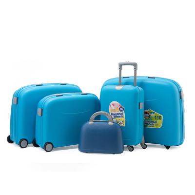 China New Design BUBULE Travel 5PC PP Travel Luggage Set Trolley Bottom Suitcase for sale