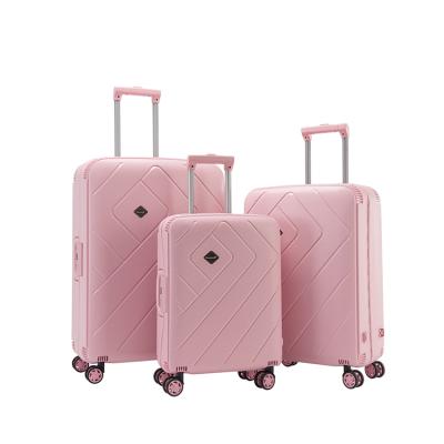 China Popular Design PP BUBBLE Lightweight Luggage Sets Branded Custom Airplane Trolley Case for sale