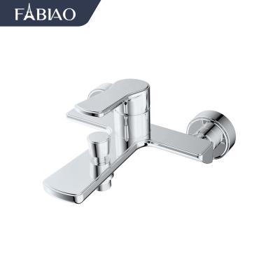 China FBBIAO Modern Brass Shower Faucet Basin Faucet Hotel Shower Triple Mix Tub Faucet Set Hot And Cold Shower Faucet for sale