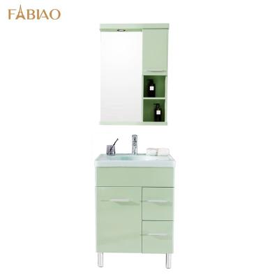 China Fabiao PVC Bathroom Vanity Cabinet Wall Mount Modern Good Quality Modern Tiny Bathroom Cabinet With Mirror for sale