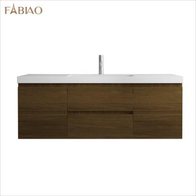 China Wall Mounted Modern Double Sink Cabinets Modern Bathroom Vanity for sale