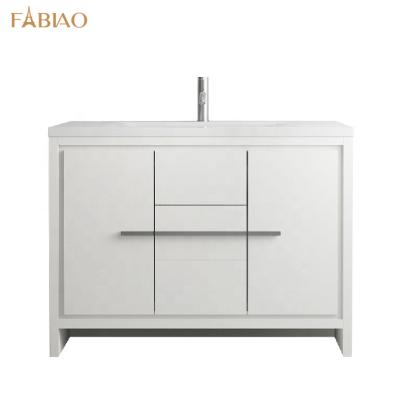 China Fabiao Latest Style Modern Concise Bathroom Vanity North America 48 Inch Bathroom Sink Cabinet Vanity With Sink for sale