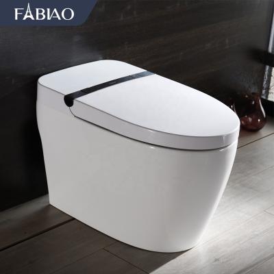 China Modern one-piece smart automatic operation FABIAO washdown smart toilet bidet bathroom closestool ceramic toilet for sale