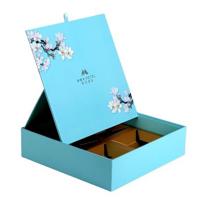 China Customized Box Luxury Design Reused Materials Moon Cake Moon Cake Slot Box Cookie Moon Cake Paper Gift Packaging Box New Interesting Interesting Customized Box for sale