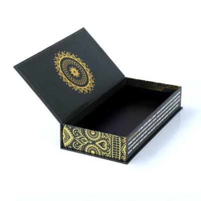 China New Modern Black Luxury Shape Gift Box Recycled Paper Materials Design Wholesale Price Customize Book Jewelry Box Packaging for sale