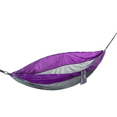 China Factory Direct Selling Modern Polyester Mesh Customized Color 2 Person Portable Led Light Up Hammock for sale