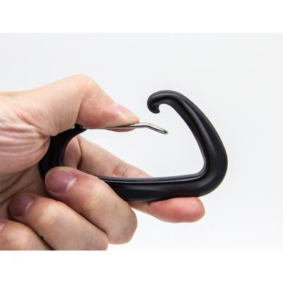 China Industry General Newcomer D Shape 8X4.8cm Thin Custom Logo Carabiner Snap Hook Aluminum for sale