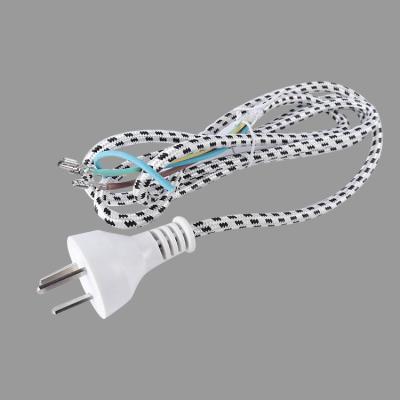 China Custom Home Appliance Factory IRAM Extension Cords Textile Power Cord Cable for sale