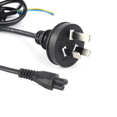 China Home Appliance Standard 7.5A 10A 250V AU NZS Australia SAA Approved Power Cord , AC Wire Extension Cable 3 Pin Electric Plug for sale