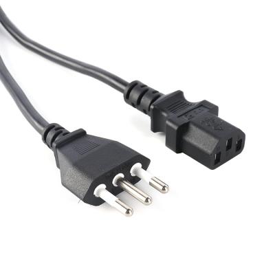 China Industrial IMQ Approved Italy Male 3 Pin Plug To IEC C13 Italian AC Power Cord For Laptop Computer for sale