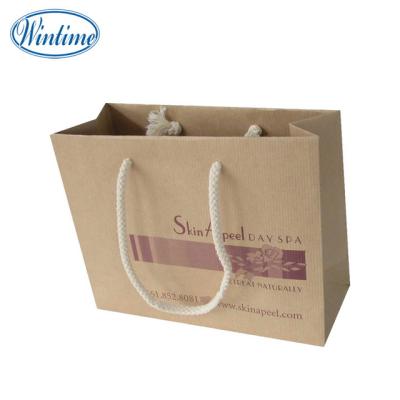 China Handmade Custom Creative Tote Bag Brown Kraft Paper Shopping Bag Recyclable for sale