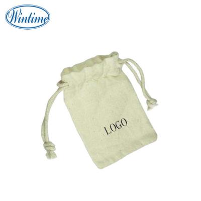 China Factory Supply Recyclable Cheap Cotton Bag Drawstring With Logo Printing for sale