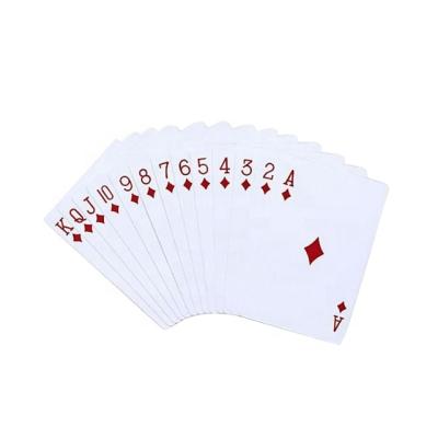 China Fashion Paper Design PVC White Plastic Playing Cards for sale