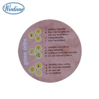 China Europe Promotion Map Waterproof Round Paper Card for sale