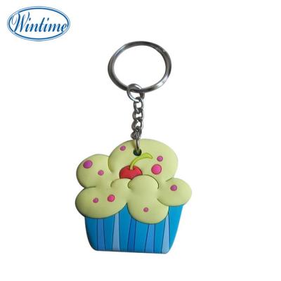 China Custom Plastic 3d Food Key Chain for sale