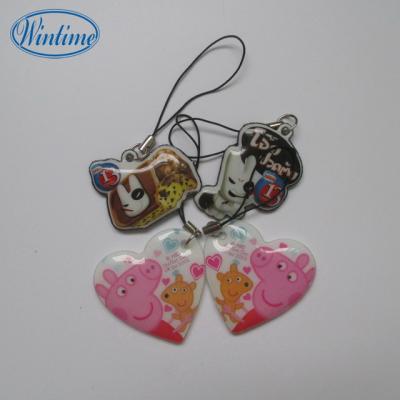 China Factory Price Customized Metal Chains Cartoon PVC Plastic Puffy Key Chains for sale