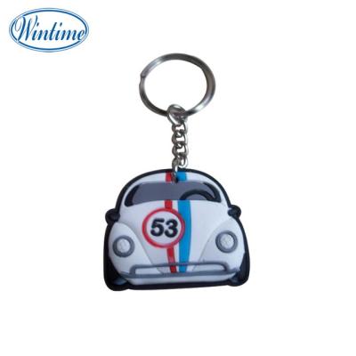 China Factory wholesale plastic car design soft rubber 3d key chain for sale