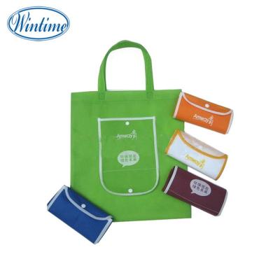 China Recyclable Foldable Nonwoven Shopping Bag With Button for sale