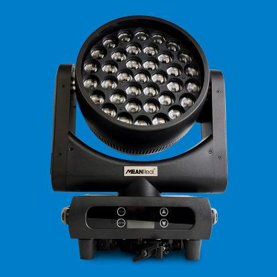 China Stage ring control 37*15w rgbw 4in1 led moving head wash light with zoom for sale