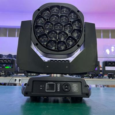 China 19*15w stage rgbw LED moving head beam lighting event wedding continuous front lens led event wash light for sale