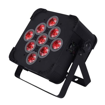 China 9*18w DMX Stage Uplight Rechargeable Battery Operated Remote Control Radio Led Par Light for sale