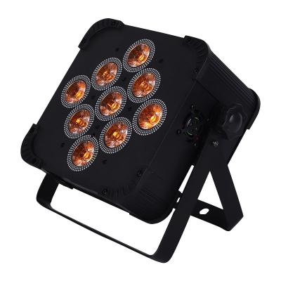 China Wireless Battery Powered Par Light Remote Control 9*18w LED 6in1RGBWAUV DJ Stage Wash Lighting for sale