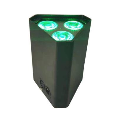 China Mini stage RGBWA dmx 6in1 long UV rechargeable battery wireless control led small par light for sale