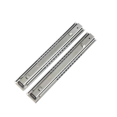 China Easy Installation 53mm Industrial 3 Times Tool Box Telescopic Slide Channel Heavy Duty Ball Bearing Slides for sale