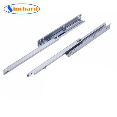 China Foshan Factory Single Extension Full Extension Drawer Rail Undermount Drawer Slide Runner Soft Closing Slide for sale