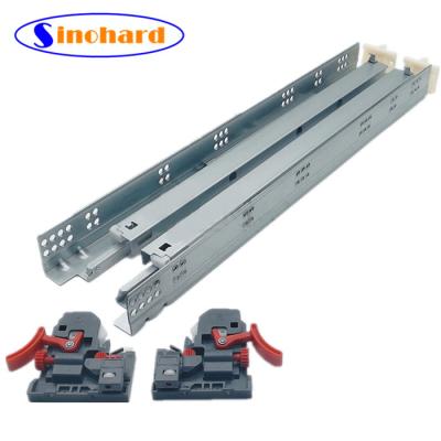 China Easy Installation Heavy Duty USA Type Soft Narrow Undermount Drawer Slide for sale