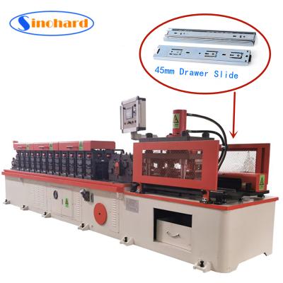 China Factory High Speed ​​45mm Ball Bearing Drawer Slide Telescopic Drawer Slide Making Machine for sale