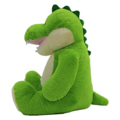 China Latest Product Plush Design Product Sitting Animals Customized Soft Green Toys Plush Dinosaur Toys for sale