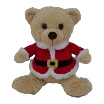 China Wholesale Custom Hot Plush Toy Teddy Bear With Santa Plush Factory Sale Christmas Suit And Hat Christmas Gift For Kids 20cm/50cm for sale