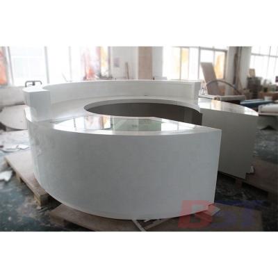 China Environment friendly pure white bar table counter solid outdoor bar for restaurant bar counter for hotel for sale